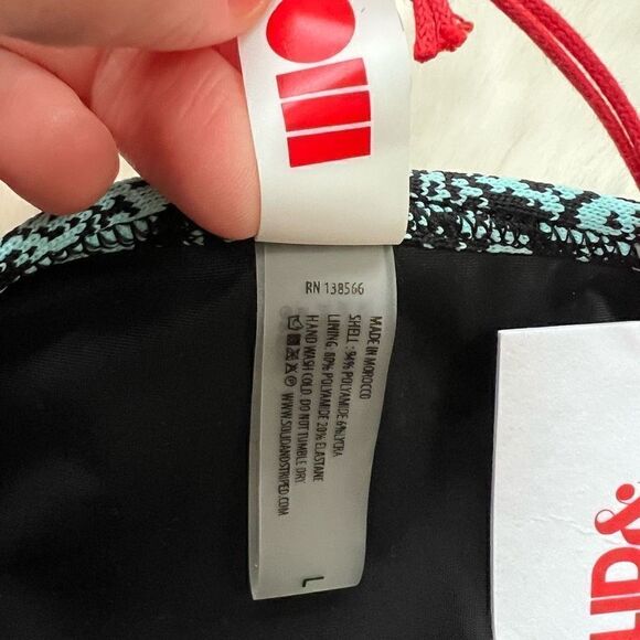 NWT Solid & Striped Lulu Bikini Bottom in Snake Jacquard Blue Black size L - Picture 7 of 11